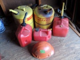 Lot of (5) Gas Cans