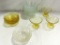 Tray Lot Yellow & Clear Depression Era Glassware