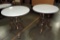 Pair Of Ornate Brass Base Marble Top End Tables