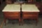 2 French Provincial Marble Top End Tables
