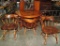 Pine 6 Ft Round Table With 6 Chairs