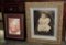 Victorian Baby Photograph In Frame & Print Of Man