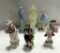 Tray Lot Bisque & Porcelain Figurines