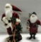 2 Santa Figurines
