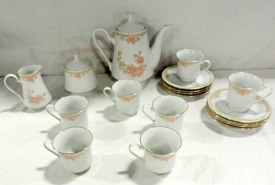 18 Pc Ming China Tea Set