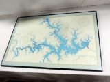 Framed Map Roanoke River Basin Virginia 1984