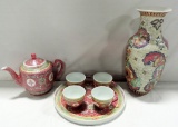 Oriental Vase And Tea Set