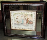 Italian Resin 3 Dimensional Wall Plaque In Frame