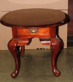 Oval Mahogany 1 Drawer End Table