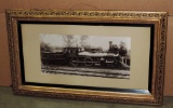 Antique Train Photograph In Frame