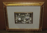 3 Dimensional Silver Resin Plaque In Gold Frame