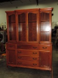 2 Pc Cherry Finish French Provincial Style Secretary/Desk