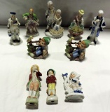 Tray Lot Blue & White Ceramic Figurines