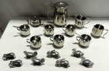 Stainless Steel Hot Chocolate Set & Rooster Napkin Rings