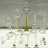 2 Trays Of Glassware-Decanters, Stemware & More