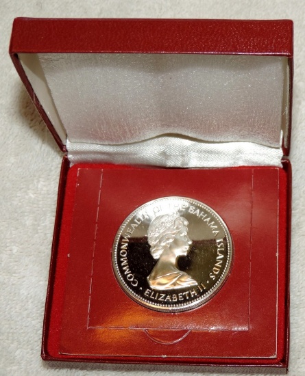 1973 Sterling Silver Proof Bahama Islands Two-Dollar Coin