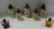 5 Piece Italian Decorated Spice Jar Set & Amber Glass Olive Oil Pourers