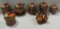 Large Hand Painted Ceramic Canister Set