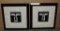 Pair Of Decorative Framed Composition 3-D Images