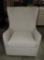 Beige 1/4 Arm Chair Swivel Rocker