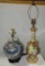 Pair Of Ceramic Hand Painted Lamps