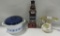 Old Style Telephone, Resin New England Patriots Tiki Statue & Covered Cook Pot