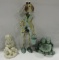 Pair Of Resin Angel/Cherub Garden Statues & Metal Floppy Ear Dog Statue