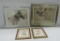 Lot Of Oriental & Floral Prints In Frames