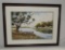 Signed Original Watercolor Of Southern River Scene