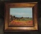 Oil On Artist Board In Gold Frame