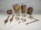 Nice Tray Lot Brass Bookends Plus More
