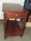 Antique Walnut 1 Drawer Stand