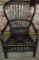 Black Rattan Armchair