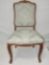 French Style Walnut Frame Side Chair