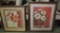 2 Large Color Floral Prints In Frames