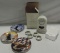 Paul Sebastian Ceramic Clock In Box, 4 Japan Ashtrays & Eagle Plates