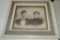 Antique Instant Family Portrait In Painted Carved Wood Frame