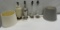 2 Lucite Lamps, Ceramic & Glass Lamp