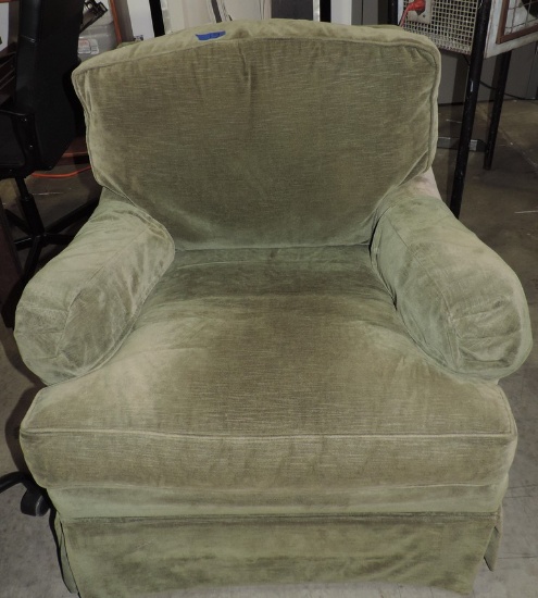 Henredon Green Velvet Arm Chair