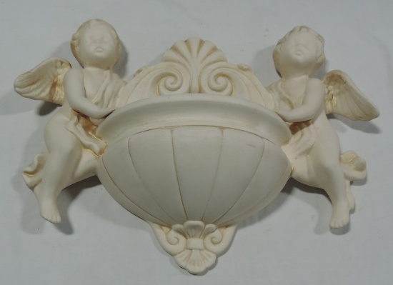 Ceramic Cherub Wall Planter