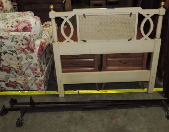 French Provincial Twin Bed With Metal Frame