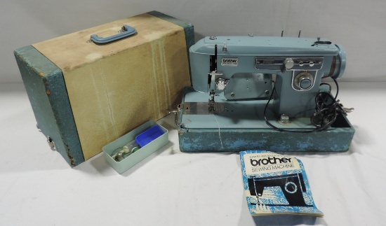 Vintage Brother Sewing Machine In Original Case