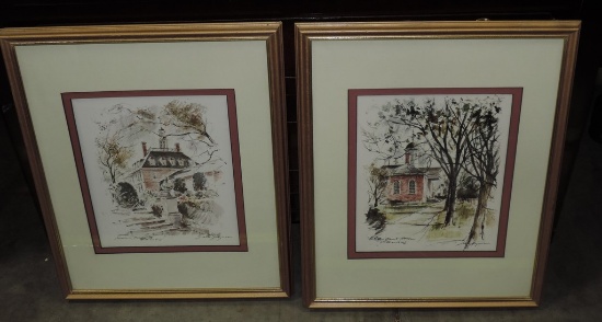 2 Williamsburg Va. Building Prints