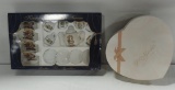 M. J. Hummel Doll Tea Set In Box & 6 Gold Cordials In Box