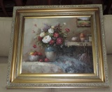 Oil On Canvas In Gold Frame