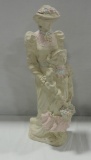 Alice Heath Composition Statue Of Victorian Woman With Daughter