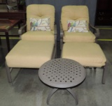 Grey Aluminum 5 Pc Patio Set