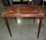 Vintage Inlaid Folding Card Table