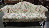 Chinese Chippendale Style Camel Back Sofa