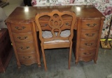 Basset Maple Knee Hole Desk With Chair